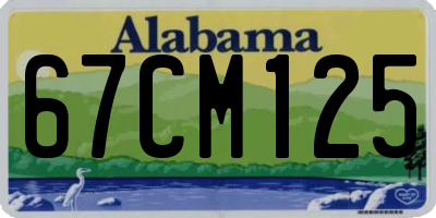 AL license plate 67CM125