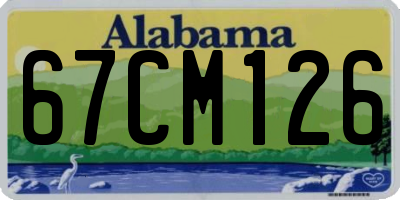 AL license plate 67CM126