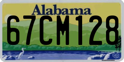 AL license plate 67CM128