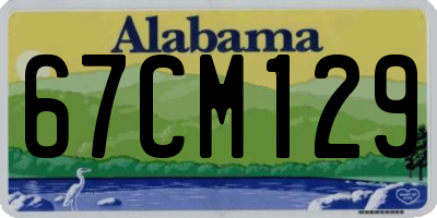 AL license plate 67CM129