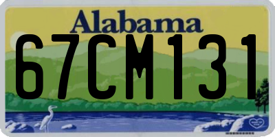 AL license plate 67CM131