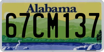 AL license plate 67CM137