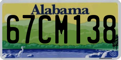 AL license plate 67CM138