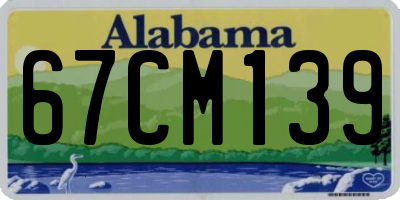 AL license plate 67CM139