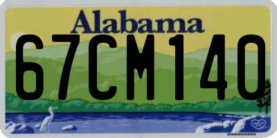 AL license plate 67CM140