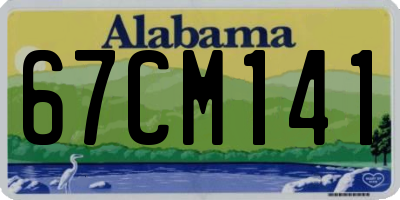 AL license plate 67CM141