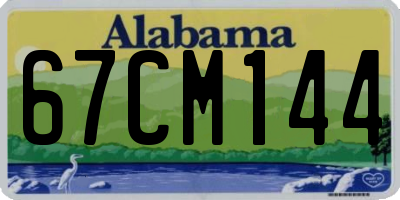 AL license plate 67CM144