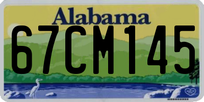 AL license plate 67CM145