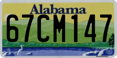 AL license plate 67CM147