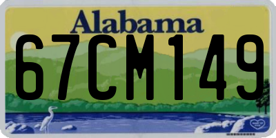 AL license plate 67CM149