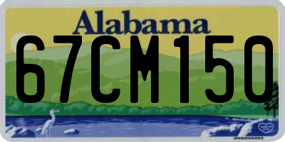 AL license plate 67CM150