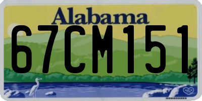 AL license plate 67CM151