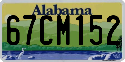 AL license plate 67CM152