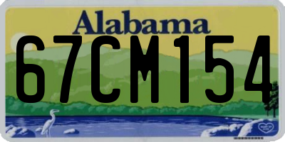 AL license plate 67CM154