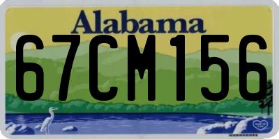 AL license plate 67CM156