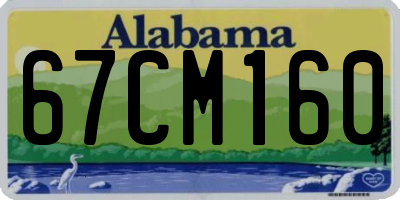 AL license plate 67CM160