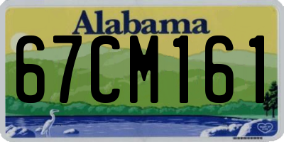 AL license plate 67CM161