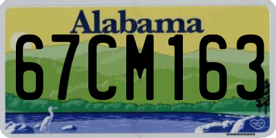 AL license plate 67CM163