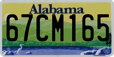 AL license plate 67CM165