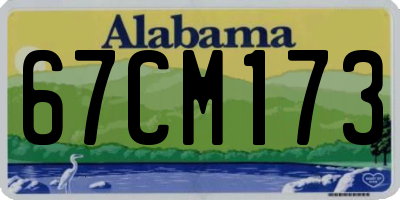 AL license plate 67CM173