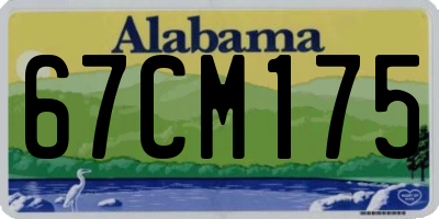 AL license plate 67CM175