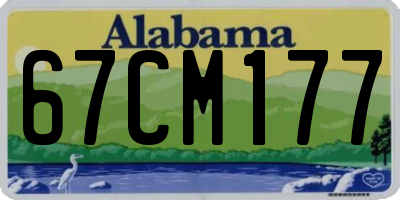 AL license plate 67CM177