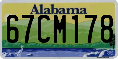 AL license plate 67CM178