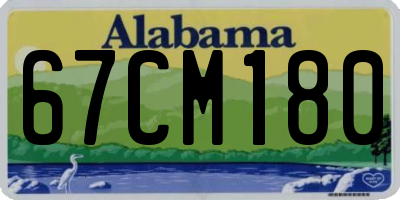 AL license plate 67CM180