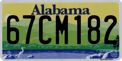 AL license plate 67CM182