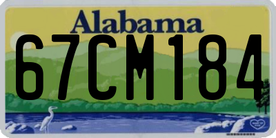 AL license plate 67CM184