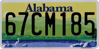 AL license plate 67CM185