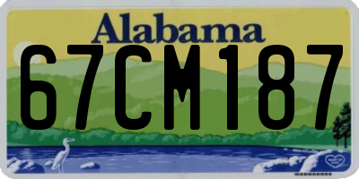 AL license plate 67CM187