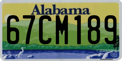 AL license plate 67CM189