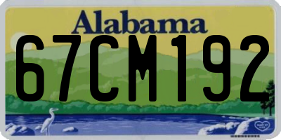 AL license plate 67CM192