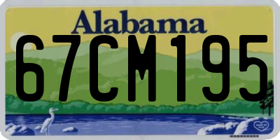 AL license plate 67CM195