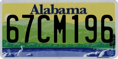 AL license plate 67CM196