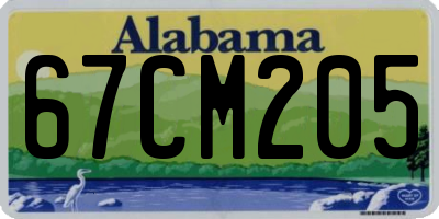 AL license plate 67CM205