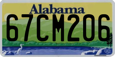 AL license plate 67CM206