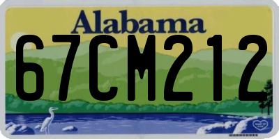 AL license plate 67CM212