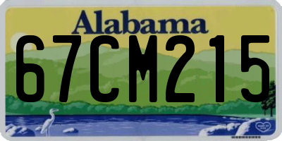 AL license plate 67CM215