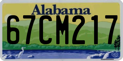 AL license plate 67CM217