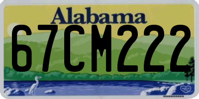 AL license plate 67CM222