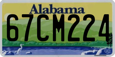 AL license plate 67CM224