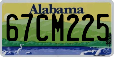 AL license plate 67CM225