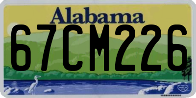 AL license plate 67CM226