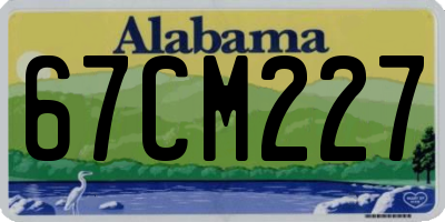 AL license plate 67CM227