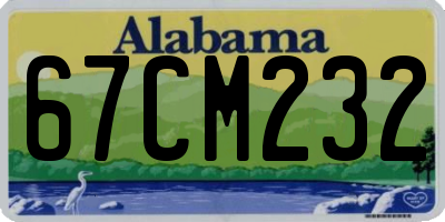 AL license plate 67CM232