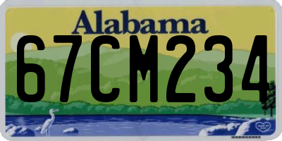AL license plate 67CM234