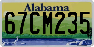AL license plate 67CM235