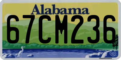 AL license plate 67CM236